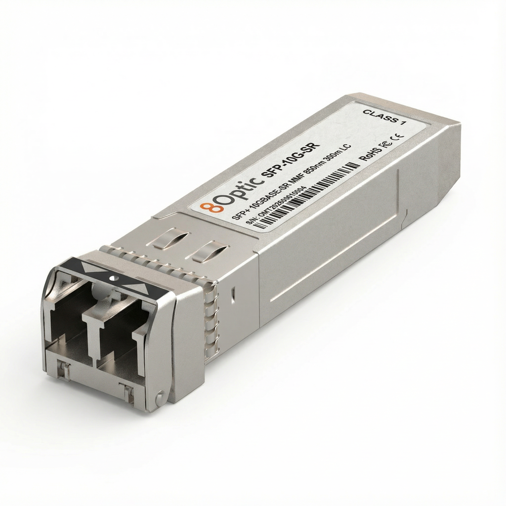 10G SFP+ SR Optical Transceiver, 850nm 300m LC MMF, Cisco Compatible, DOM